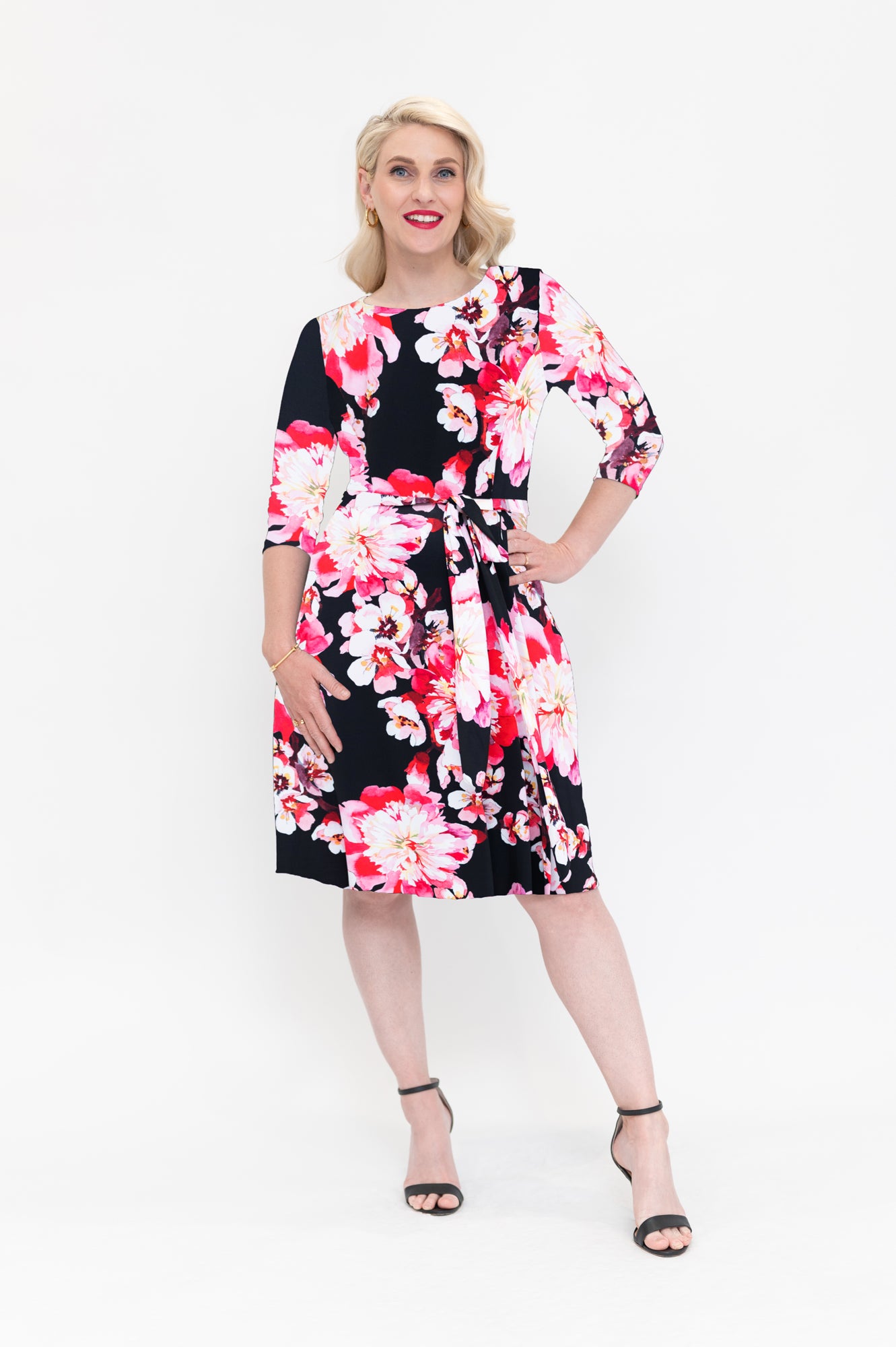 shift dress in floral Gion print 